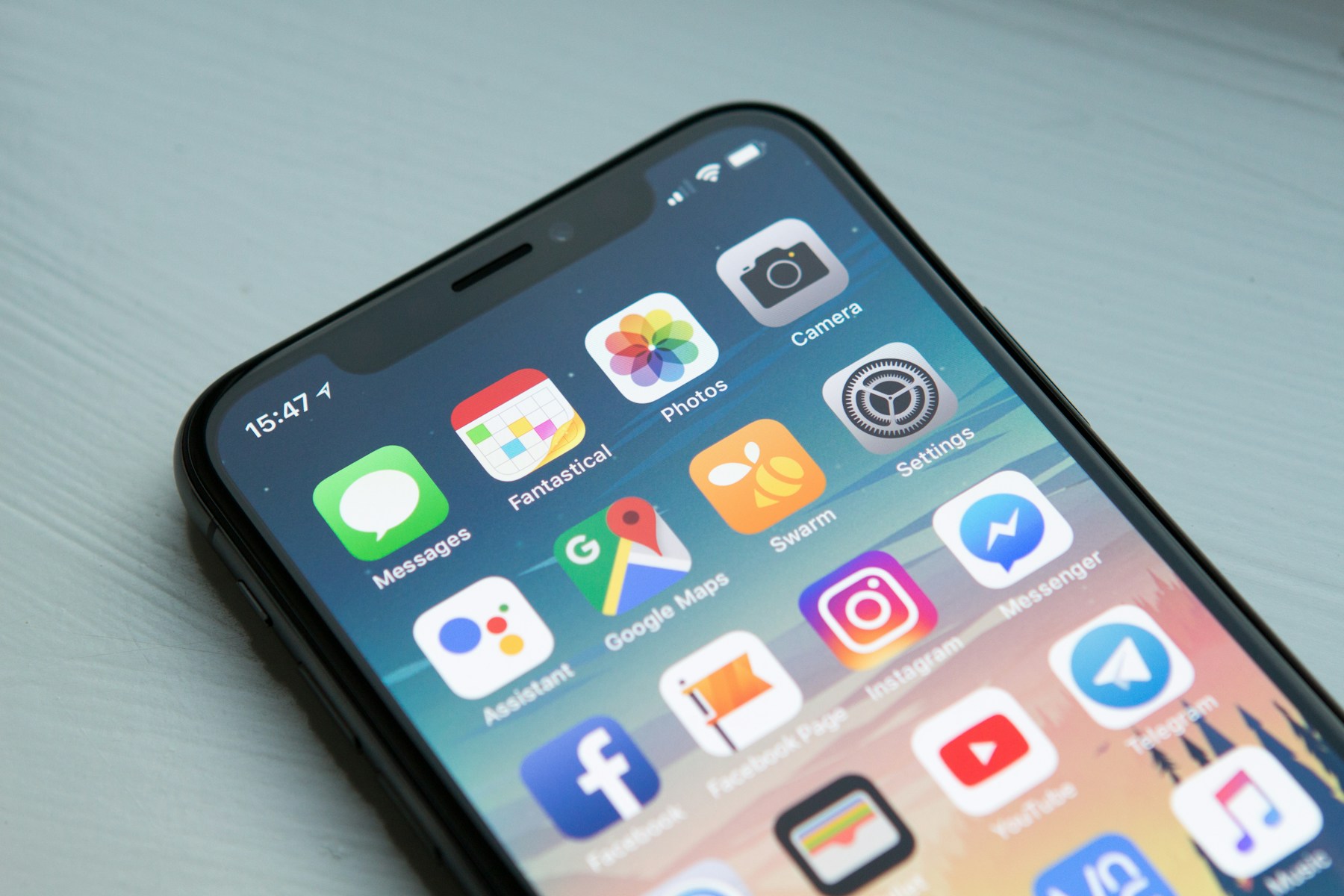 Mobile application displayed on a smartphone